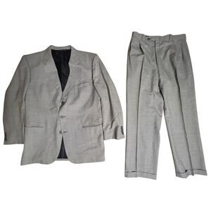 Vintage Burberrys Blazer & Pants Plaid Gray Field Brother 32x29 Large Regular